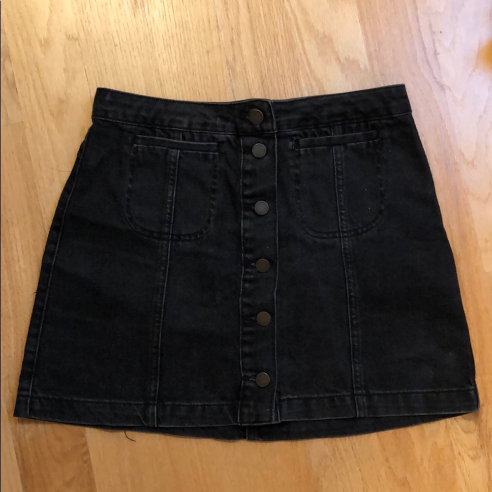 Black jean skirt